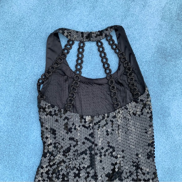 Black Sequin cocktail dress Niteline by Della Roufogali size 6 - Picture 8 of 13
